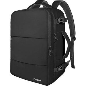 Travel Black Backpack for Women Carry On Laptop Bag USB Port Shoe Pouch TSA